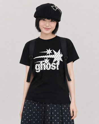 NICEGHOSTCLUB -  dot symbol tee [黑色] T-N1056
