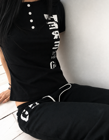 正韓亨利領修身短T-Shirt T-K1102