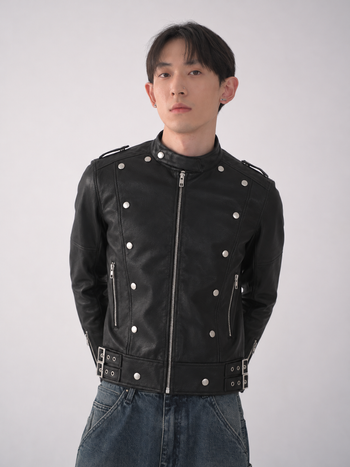 高級利領修身皮衣外套 J-W227
