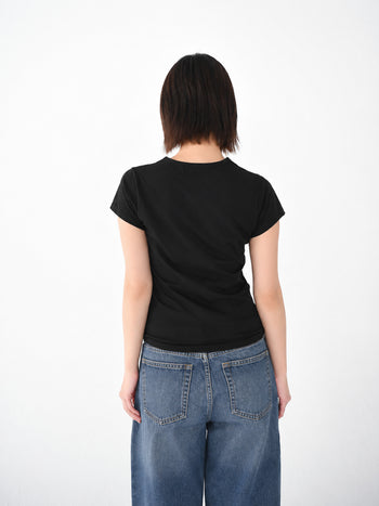 正韓亨利領修身短T-Shirt T-K1102