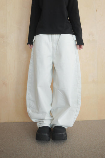 鉚釘吊帶燈籠寬鬆長褲