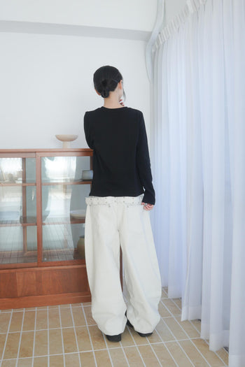 鉚釘吊帶燈籠寬鬆長褲