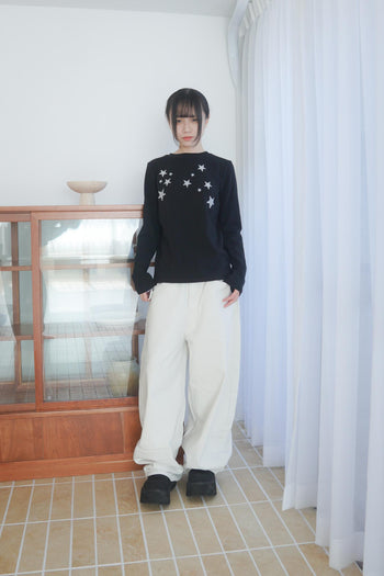 鉚釘吊帶燈籠寬鬆長褲