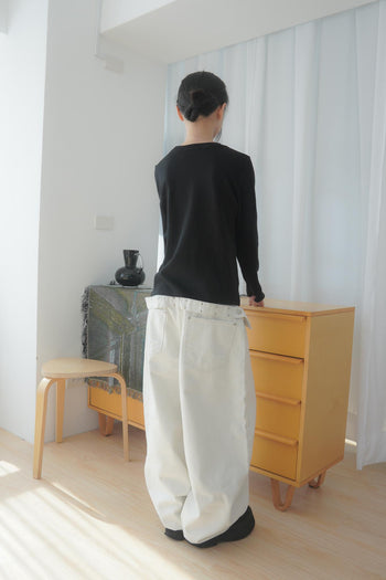 鉚釘吊帶燈籠寬鬆長褲