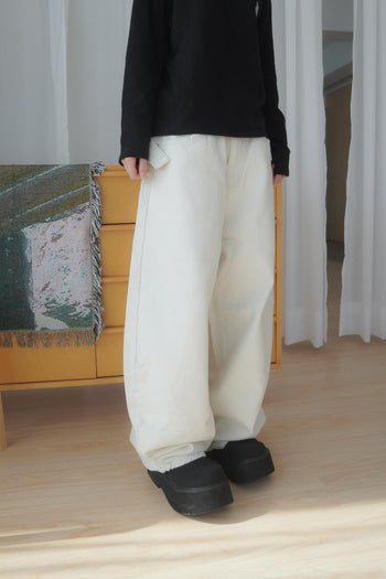 鉚釘吊帶燈籠寬鬆長褲