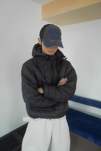 雙向拉鍊羽絨連帽外套