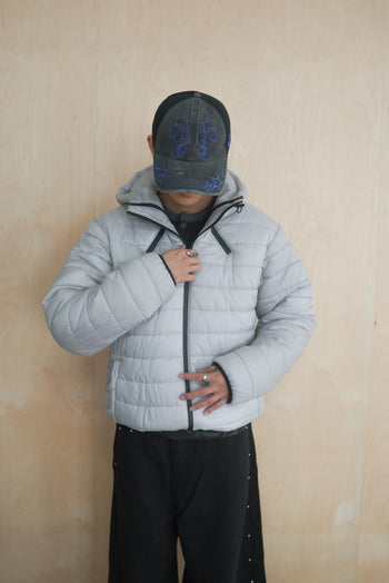 雙向拉鍊羽絨連帽外套