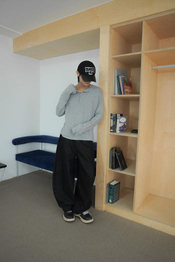 水鑽豹紋十字架寬鬆彎刀牛仔褲