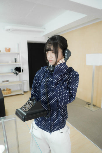 波點翅膀連帽外套