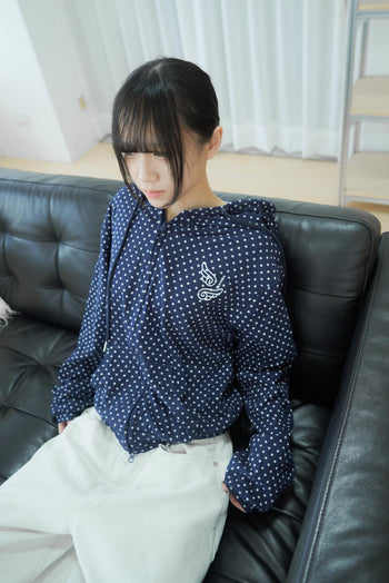 波點翅膀連帽外套