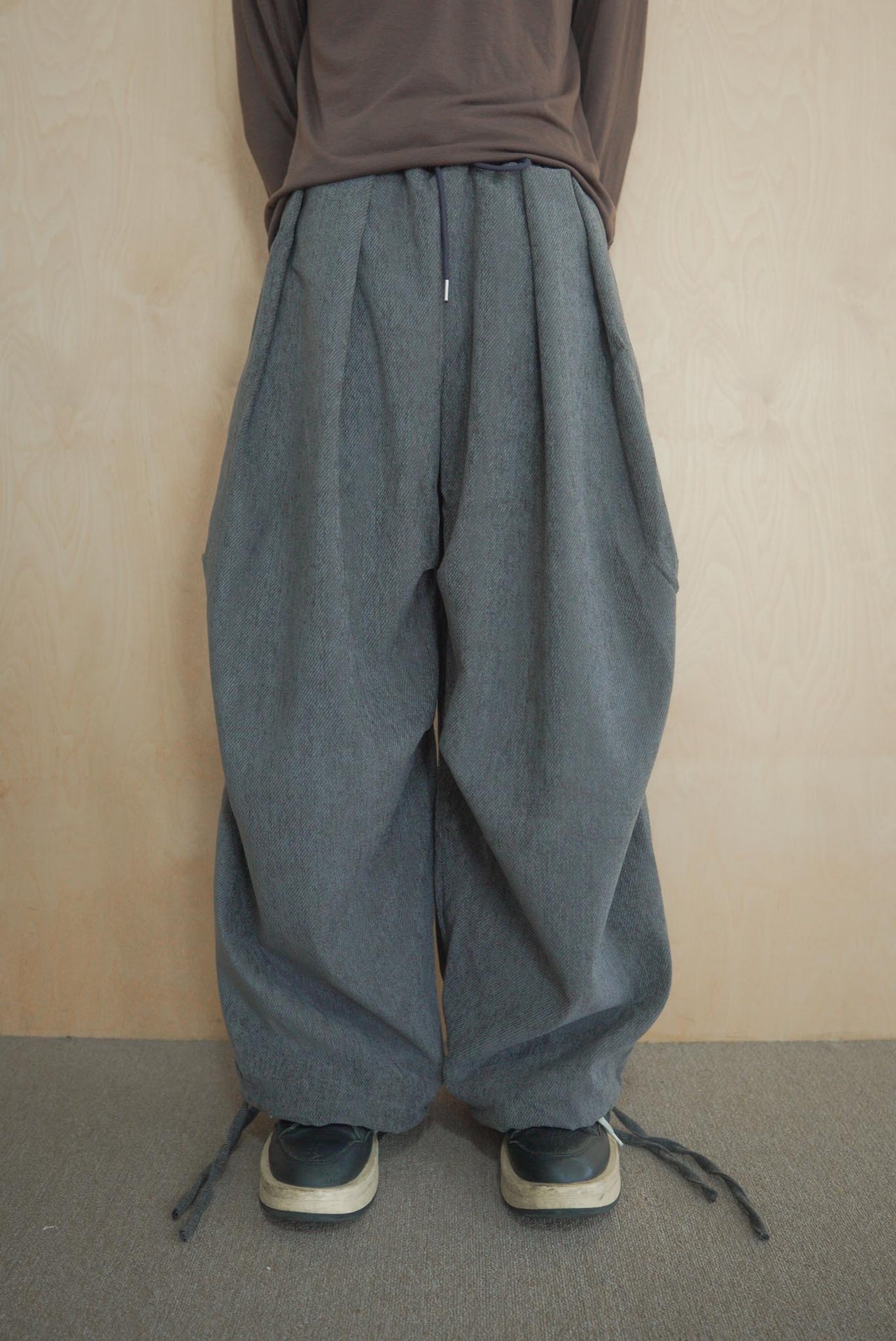 舒適 皺褶 燈籠 垂墜 寬鬆 長褲