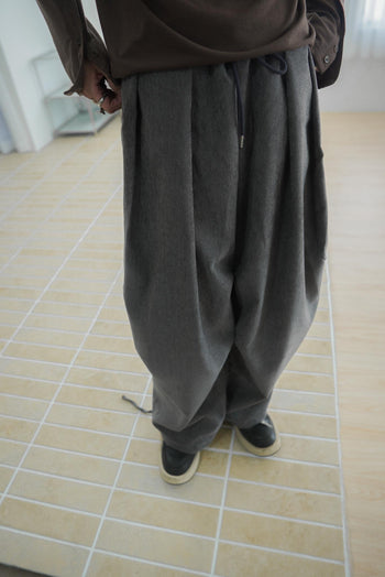 舒適 皺褶 燈籠 垂墜 寬鬆 長褲