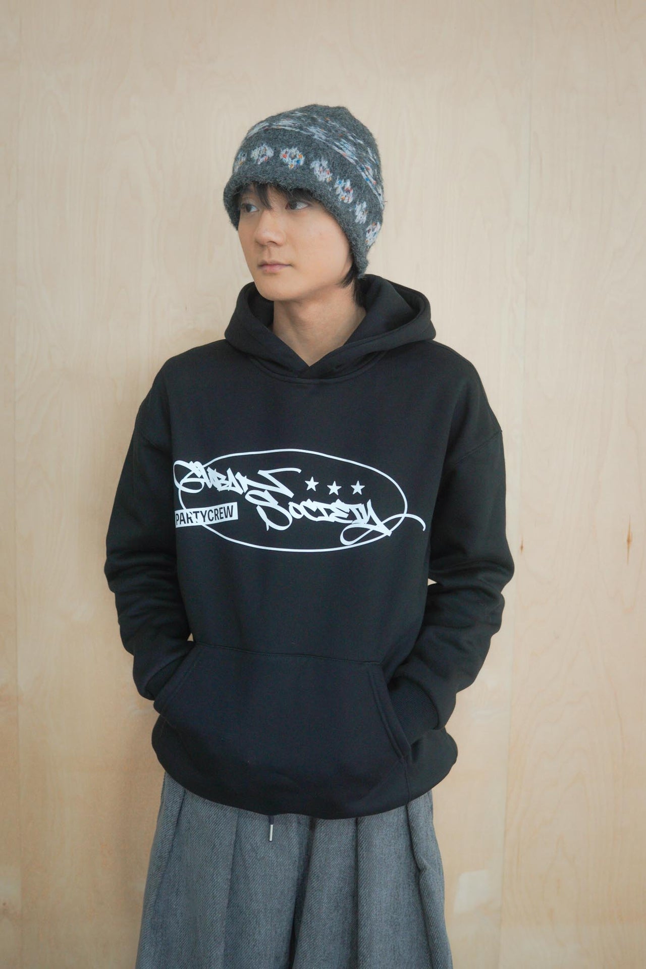 復古毛線圖騰毛帽