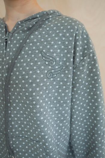 波點翅膀連帽外套