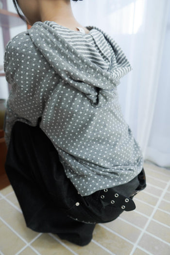 波點翅膀連帽外套