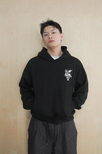 水洗連帽boxy短款380G帽T