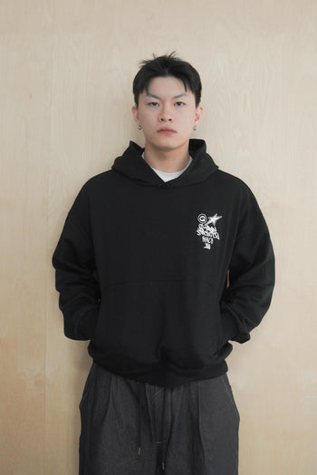 水洗連帽boxy短款380G帽T