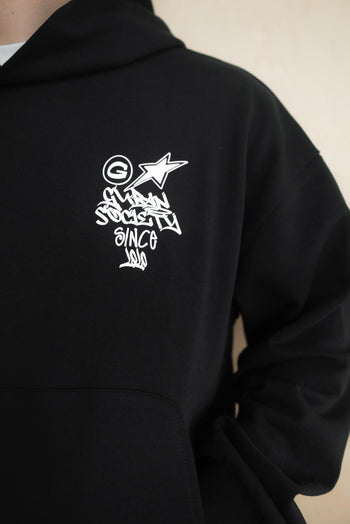 水洗連帽boxy短款380G帽T