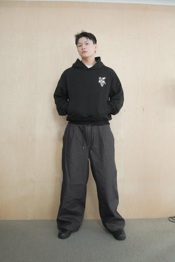 水洗連帽boxy短款380G帽T