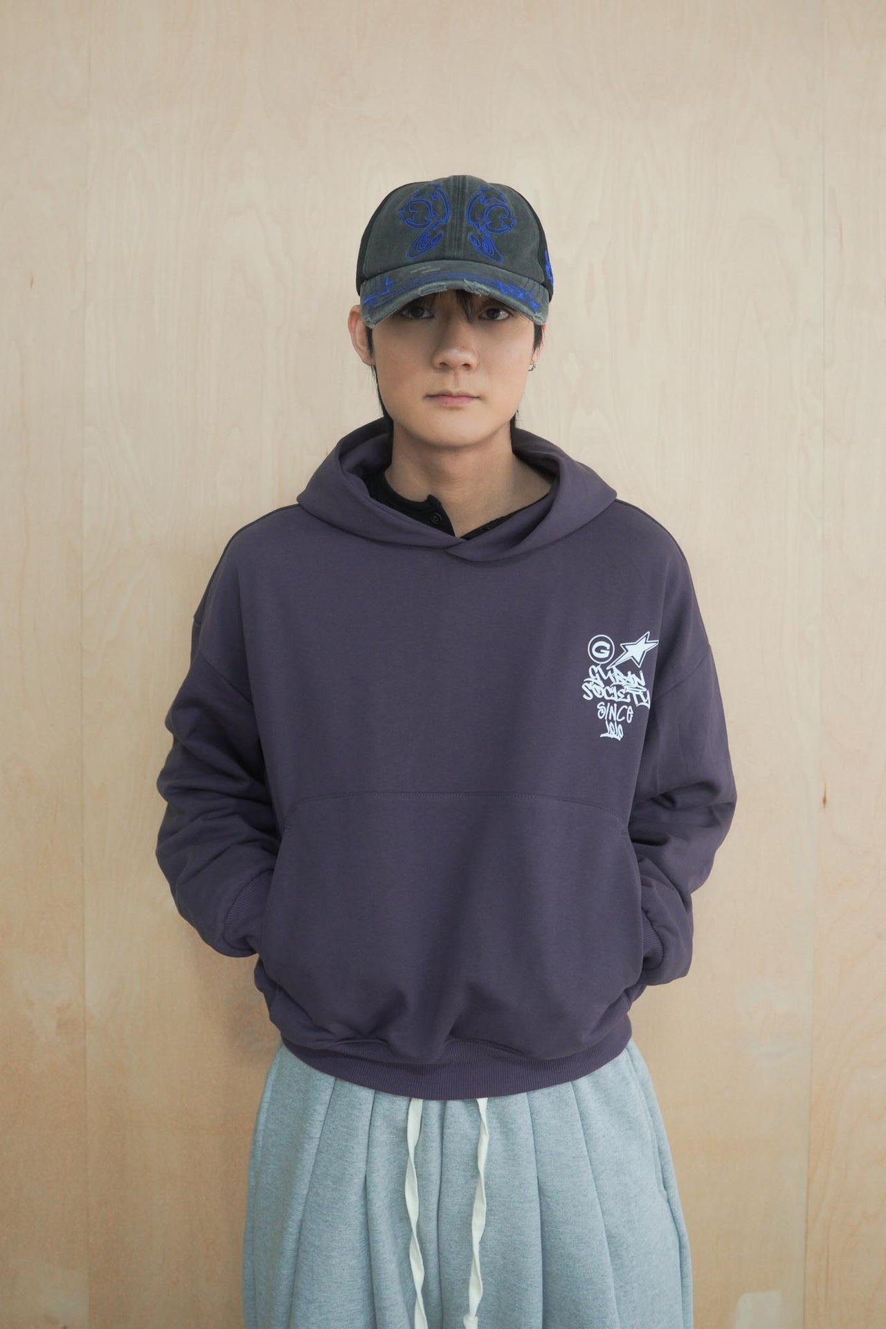 水洗連帽boxy短款380G帽T