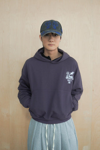 水洗連帽boxy短款380G帽T