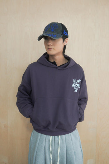 水洗連帽boxy短款380G帽T