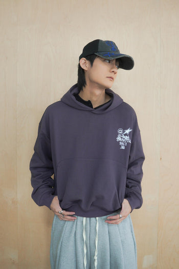 水洗連帽boxy短款380G帽T