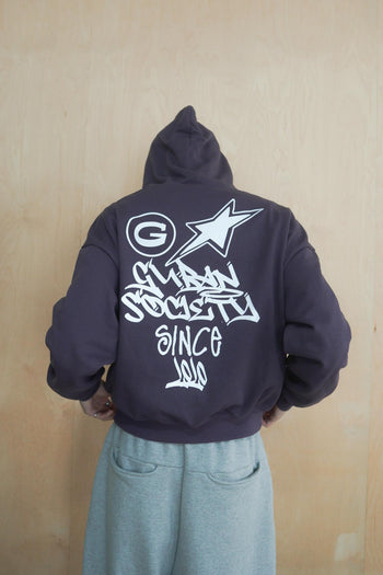 水洗連帽boxy短款380G帽T