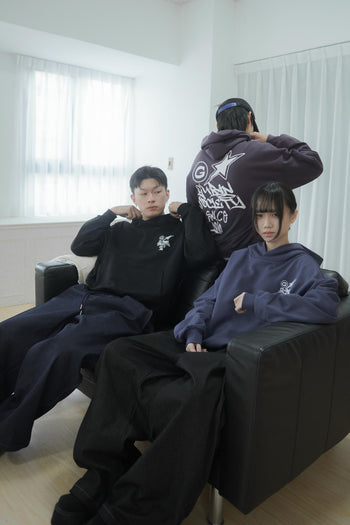 水洗連帽boxy短款380G帽T