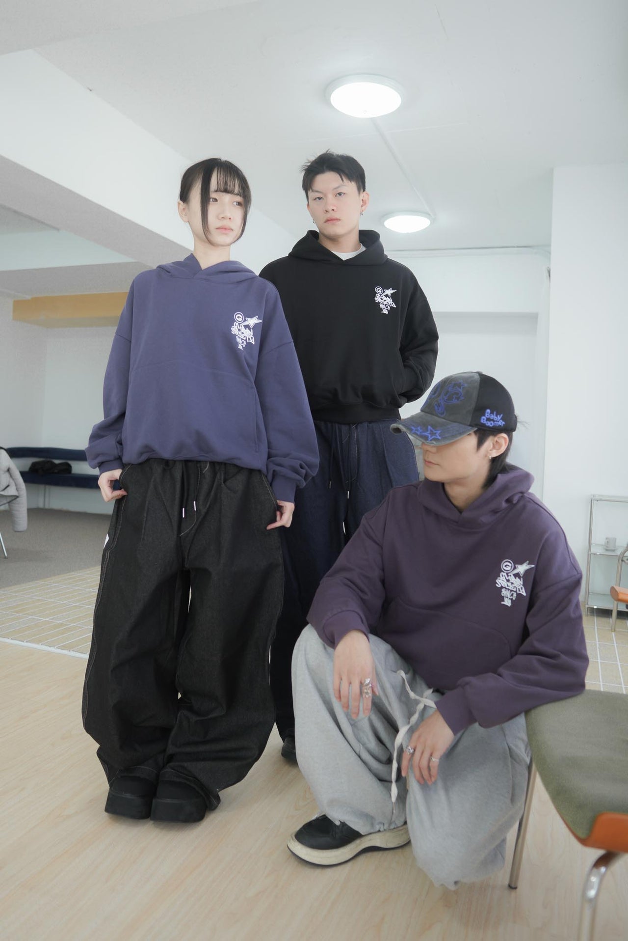 水洗連帽boxy短款380G帽T