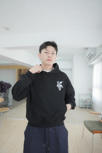 水洗連帽boxy短款380G帽T