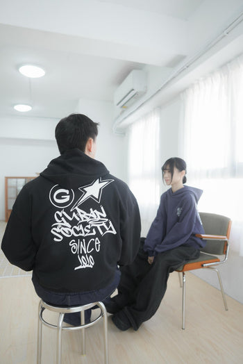 水洗連帽boxy短款380G帽T