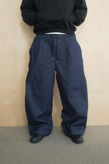 數字印花牛仔寬褲