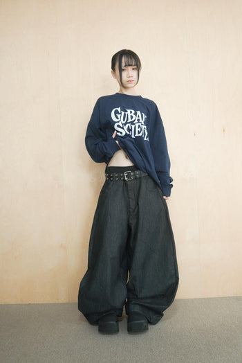 大LOGO休閒素色長袖上衣