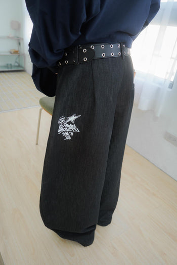 原牛寬鬆氣球牛仔褲