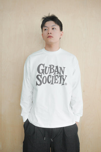 大LOGO休閒素色長袖上衣