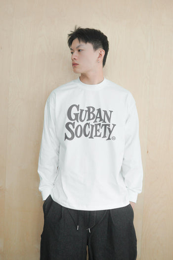 大LOGO休閒素色長袖上衣