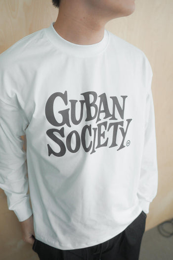 大LOGO休閒素色長袖上衣