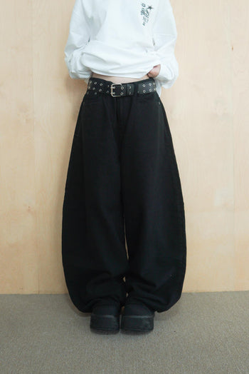 羊毛十字鉚釘氣球闊腿長褲