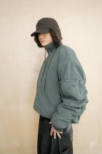 冬季 飛行員夾克 重磅 皺摺 棉服 外套