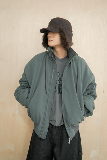 冬季 飛行員夾克 重磅 皺摺 棉服 外套