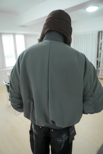 冬季 飛行員夾克 重磅 皺摺 棉服 外套