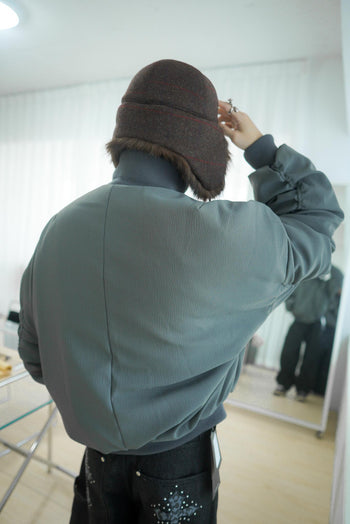 冬季 飛行員夾克 重磅 皺摺 棉服 外套