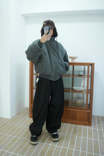 冬季 飛行員夾克 重磅 皺摺 棉服 外套