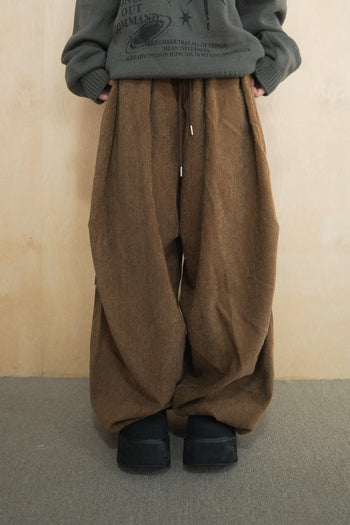 舒適 皺褶 燈籠 垂墜 寬鬆 長褲