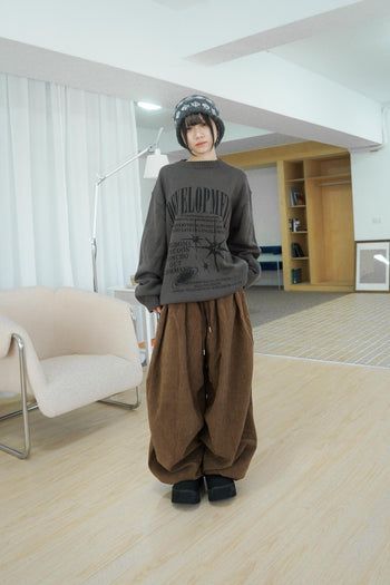 星星字母長袖針織T