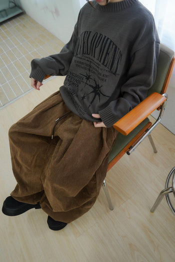 星星字母長袖針織T