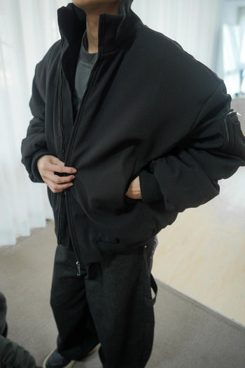 冬季 飛行員夾克 重磅 皺摺 棉服 外套