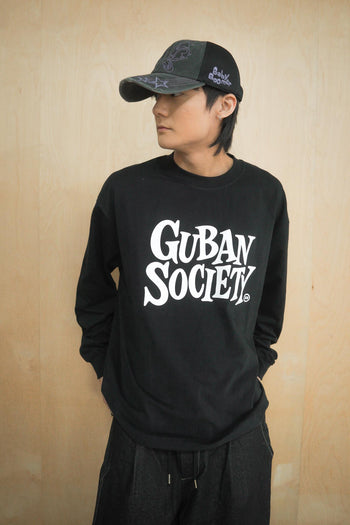 大LOGO休閒素色長袖上衣