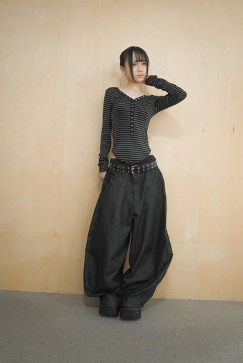 原牛寬鬆氣球牛仔褲